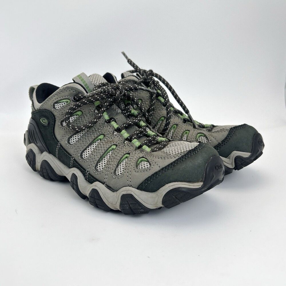 OBOZ Sawtooth Low Hiking Shoes Women's Sz 7.5 Waterproof Clover Green Outdoors - Picture 2 of 8